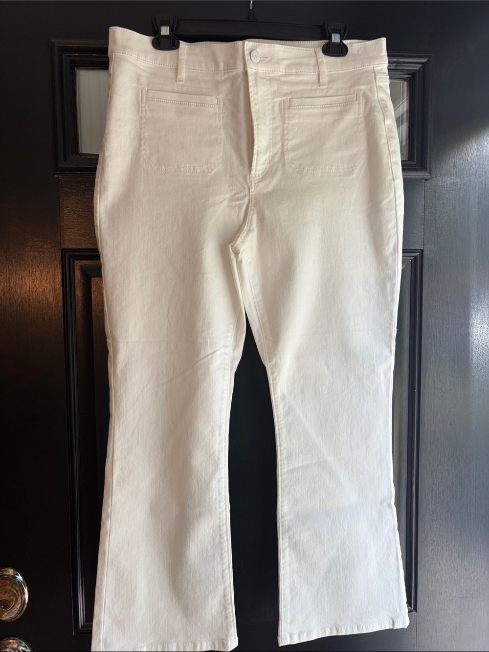 Loft Rivete White Women's Jeans - Comfortable flare Leg with stretch. High rise
